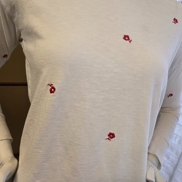 AERIE Juniors Long Sleeve Embroidered Tee Size XXS - Picture 3 of 8